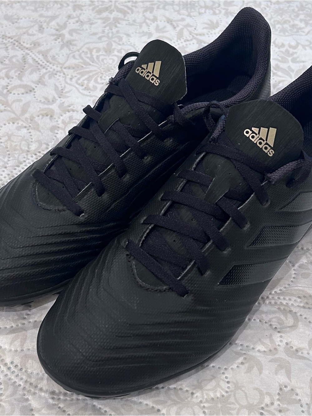 Adidas Predator 19.4 TF Turf Indoor Soccer Cleat Size 9 Black Gold F35635 NEW